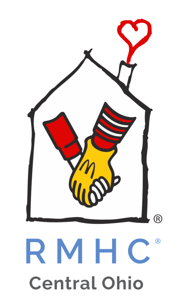 Ronald McDonald House Charities of Central Ohio logo with hands in a house shape